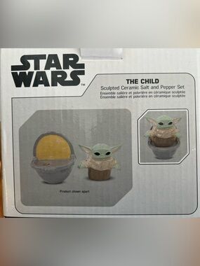 Star Wars Grogu Ceramic Salt & Pepper Set - Green, Brown, Cream